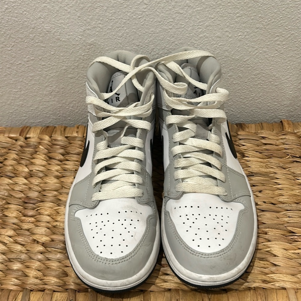 Air Jordan 1 mid black grey and white